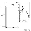 Bosch - WAN2821SSN, serie 4 - 8kg, 1400varv, ånga