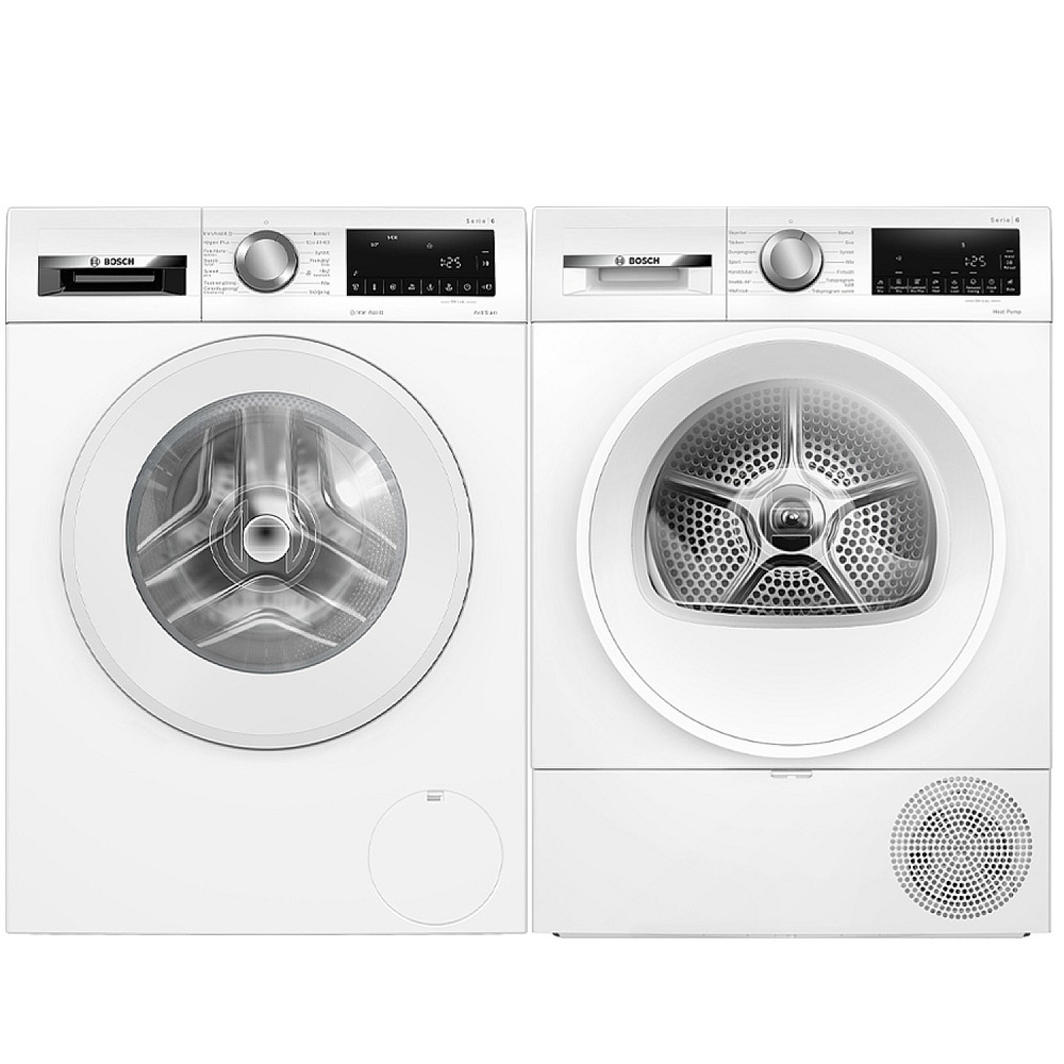 Bosch paket tv&auml;ttmaskin och torktumlare wgg244zmsn-wqg2420asn - serie 6