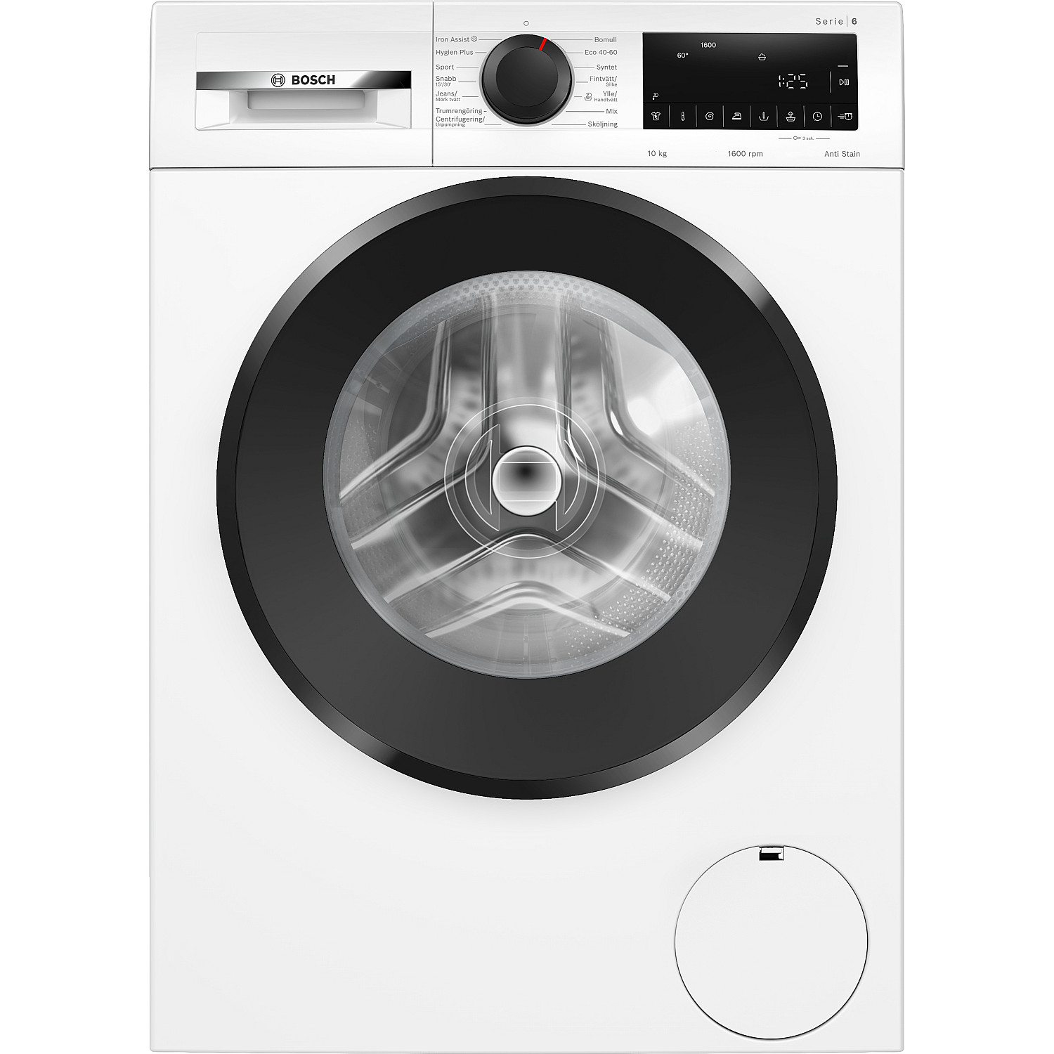 Bosch frontmatad tvättmaskin wgg256zesn serie 6 10 kg 1600 varv/min