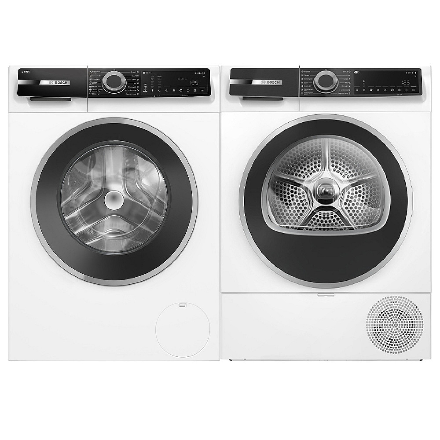 Bosch paket tv&auml;ttmaskin och torktumlare wgk264flsn-wqk2420lsn