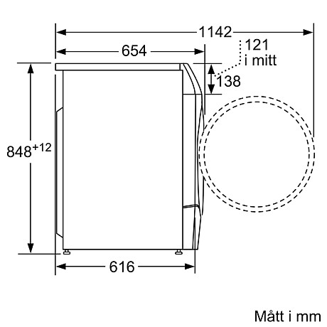Bosch - WNC254ARSN - Serie 8, iDos, 10.5/6 kg, 1400 v/min