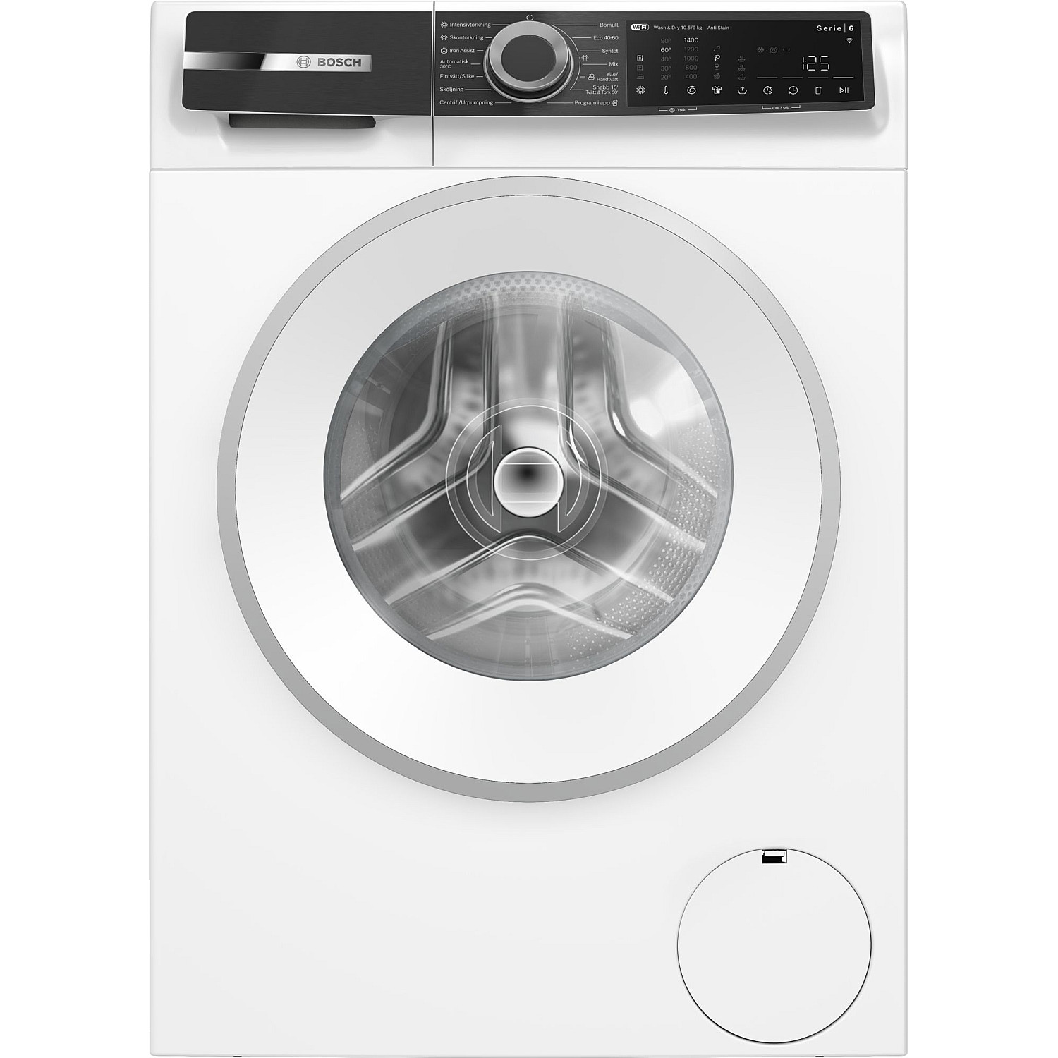 Bosch kombi tv&auml;tt/tork wng2541lsn - serie 6, autodry & home connect