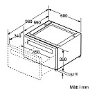 Bosch - WTZPW20D - monteringsram tork med utdragslåda