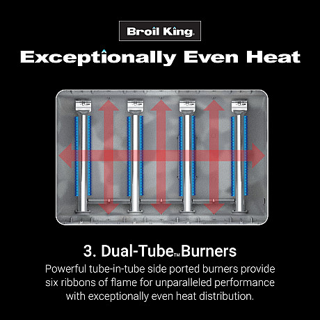 Broil King - Crown 590 Shadow - Gasolgrill med 5 brännare, sidobrännare & rotisseri