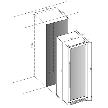Cavin - Arctic Collection 151D - Inbyggbar vinkyl för 151 flaskor
