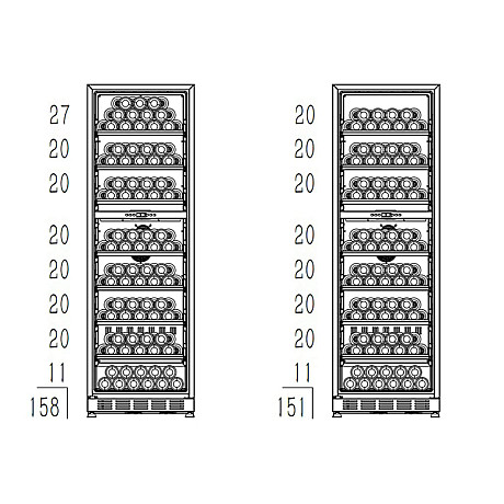 Cavin - Arctic Collection 151D - Inbyggbar vinkyl för 151 flaskor