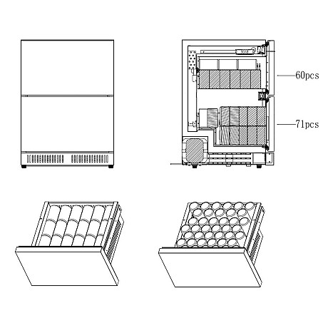 Cavin - Outdoor Collection 51D SY-51D - Rostfri ölkyl med lådor