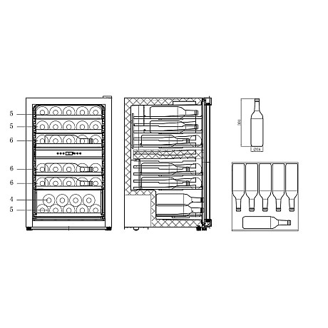 Cavin - Polar Collection 52 PCD37S - Vinkyl 37 flaskor med 2 zoner