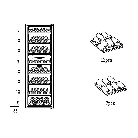 Cavin - Polar Collection 83 PCD83FGB - Vinkyl för 83 flaskor