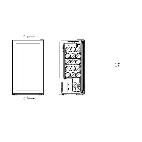 Cavin - Polar Collection 17 PCS17B - Fristående vinkyl för 17 flaskor