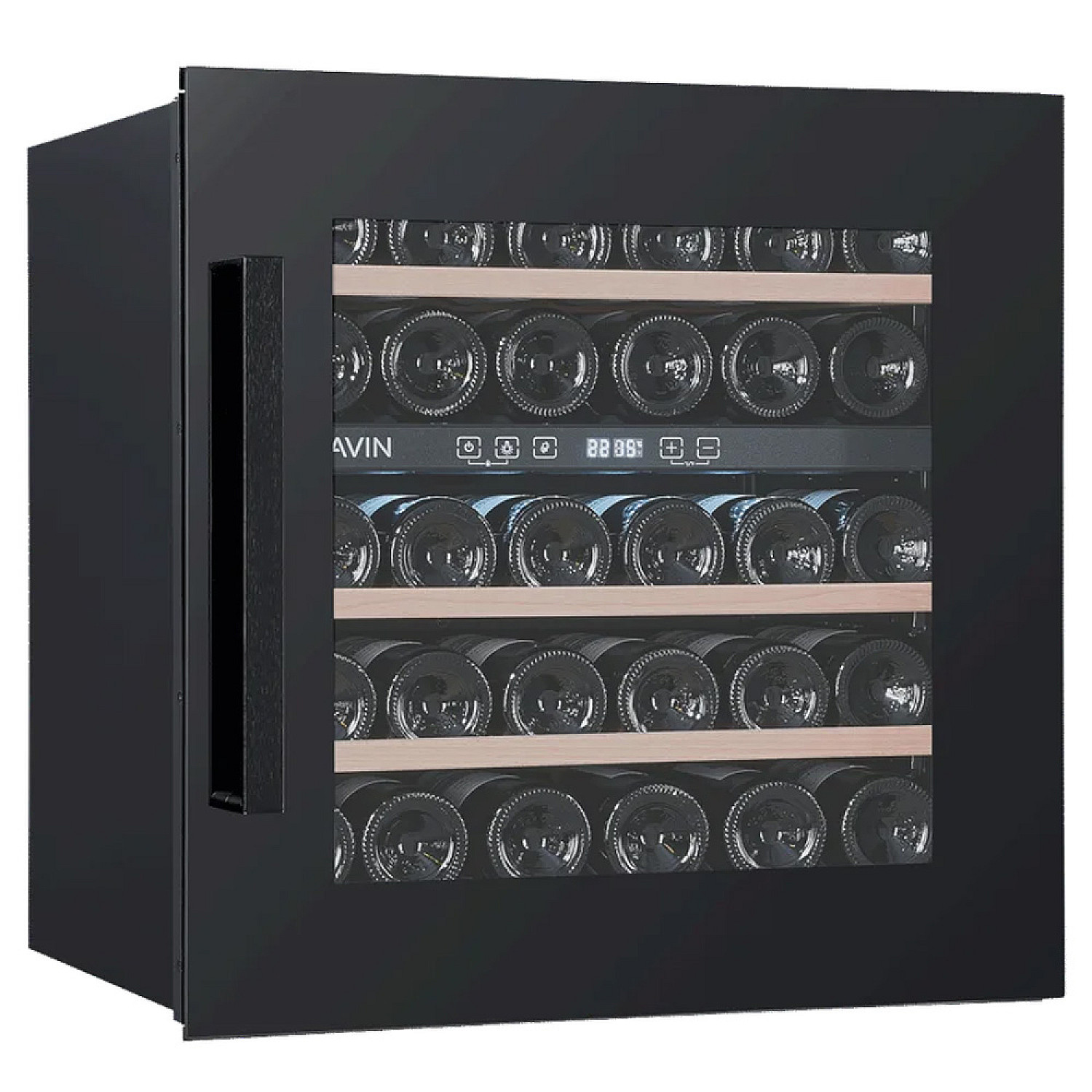 Cavin vinkyl inbyggnad scd60fgb - integrerad scandinavian collection 60, glasdörr, svart