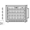 Cavin - SCS45FGB - Integrerad Scandinavian Collection 45, glasdörr, Svart