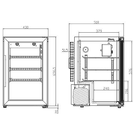 Cavin - Outdoor Collection 63 Black SW-63B - IPX4 ölkyl -1 till 10°C
