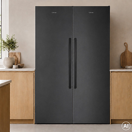 Cylinda - K61285MBHE - Mattsvart med Jämn temperatur & Stor volym 390 liter