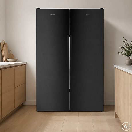 Cylinda - K61285MBHE-F61285MBVE - Mattsvart, Kyl-MetalCooling, Frys-NoFrost