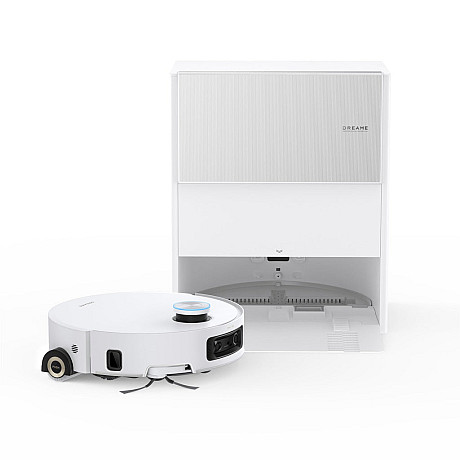 Dreame - Aqua10 Ultra Roller - Vit, Självtömmande basstation