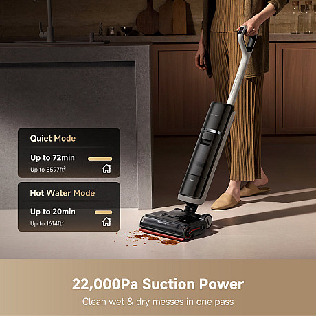 Dreame - H15 Pro Heat - Våt och torrdammsugare, Svart med RGB-sensor