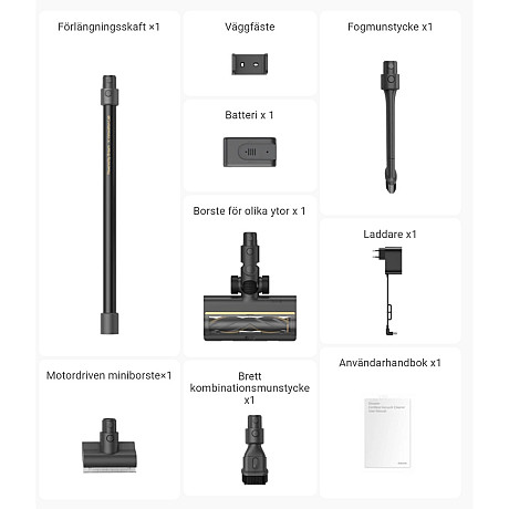 Dreame - R10 Pro - Svart, LED belysning & Sugkraft på 120 AW
