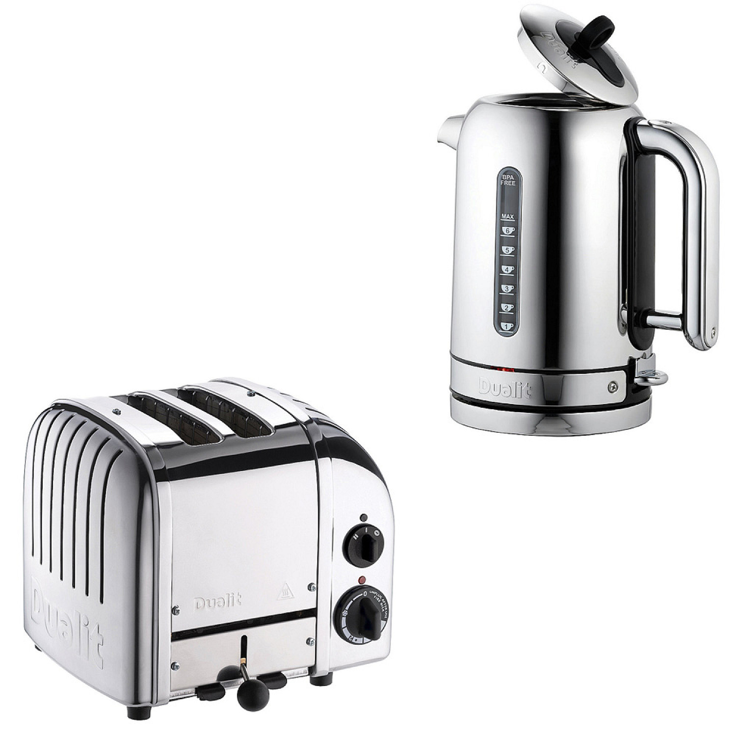 Dualit paket classic rostfri - br&ouml;drost 2 skivor + vattenkokare 1,7 l