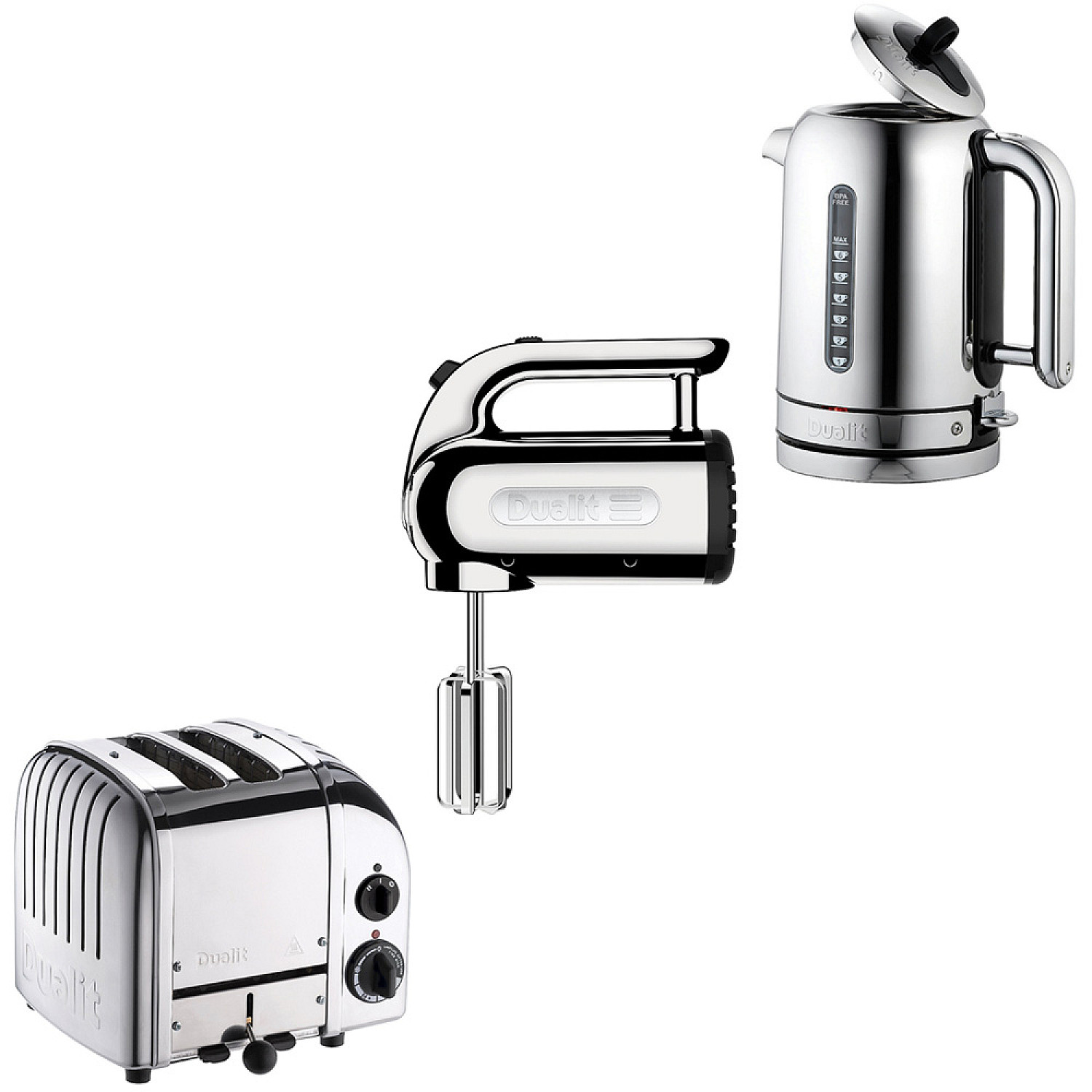 Dualit paket classic rostfri - br&ouml;drost, + vattenkokare + elvisp