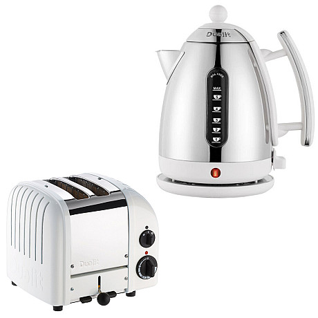 Dualit - Classic Vit - Brödrost 2 skivor + Vattenkokare 1,5 L