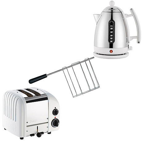 Dualit - Classic Vit - Brödrost  + Vattenkokare + Toastgaller