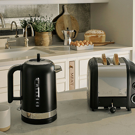 Dualit - Classic Mattsvart - Brödrost, + Vattenkokare + Elvisp