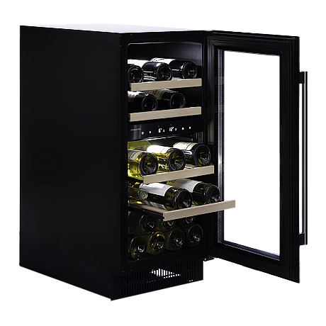 Dunavox - FLOW 32D - Dubbel zon, 32 flaskor, Svart