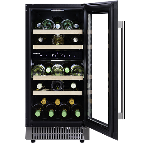 Dunavox - FLOW 32D - Dubbel zon, 32 flaskor, Rostfri