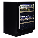 Dunavox - FLOW 39 - Dubbel zon, 39 flaskor, Svart