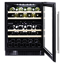 Dunavox - FLOW 39 - Dubbel zon, 39 flaskor, Svart