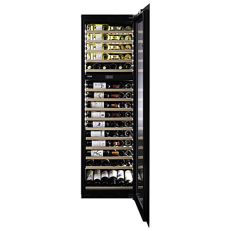 Dunavox - NOBLE 109 - Push2Open, Dubbel zon, 109 flaskor, Svart