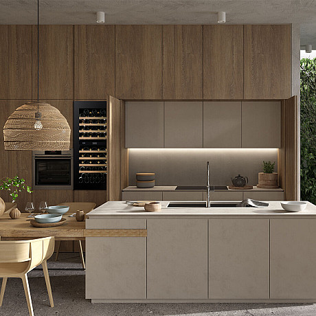 Dunavox - NOBLE 109 - Push2Open, Dubbel zon, 109 flaskor, Svart