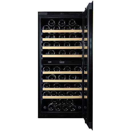 Dunavox - NOBLE 70 - Dubbel zon, 70 flaskor, Svart