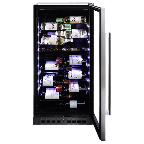 Dunavox - SERA 58 - För Champagne, Dubbel zon, 58 flaskor, Rostfri