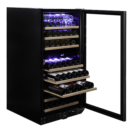 Dunavox - GRANDE 94 - Dubbel zon, 94 flaskor, Svart