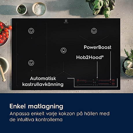 Electrolux - COP905B-HOB860BSC - PizzaExpert ugn & Reptålig 77 cm häll