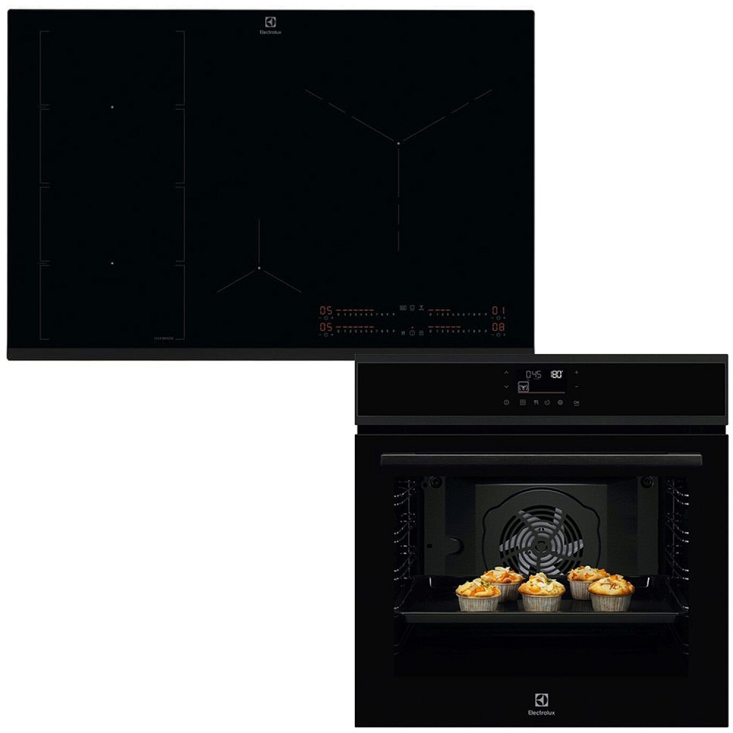 Electrolux ugn och h&auml;ll copp22b-hob860bsc - steambake ugn & rept&aring;lig 77 cm h&auml;ll