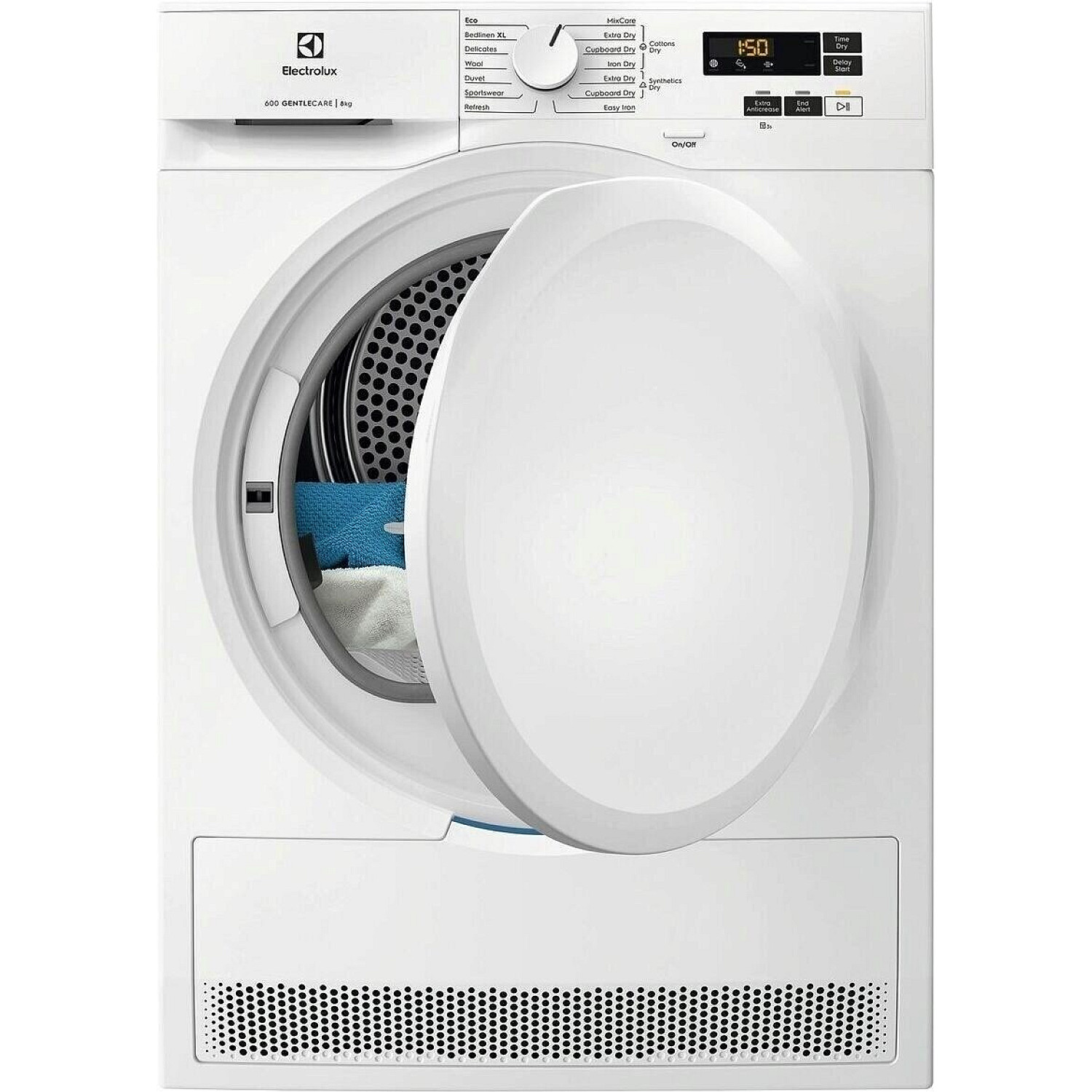Electrolux torktumlare edi610v83v, vit, färre skrynklor