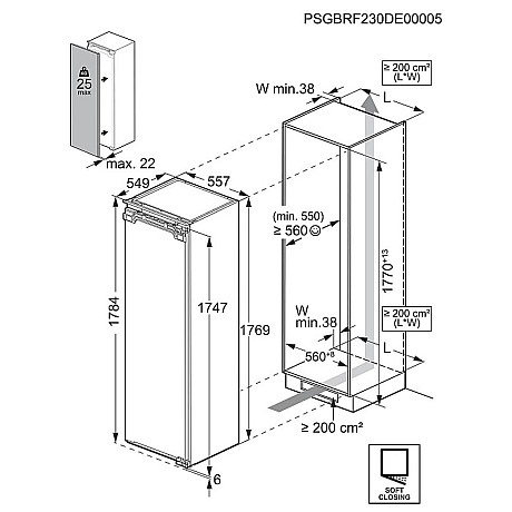 Electrolux - ERA7DE18C-EUA7NE18C - Integrerad & Door on door