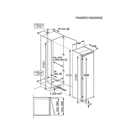 Electrolux - ERA7DE18S 700 - Integrerad,  AI CoolAssist & glidskenor
