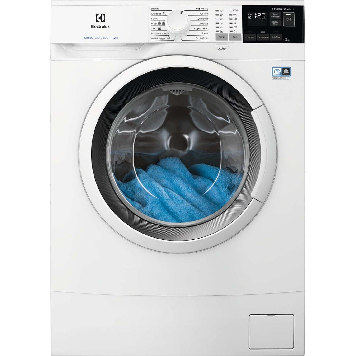 Electrolux frontmatad tvättmaskin ew6s540w34 slim 4 kg 1000 varv