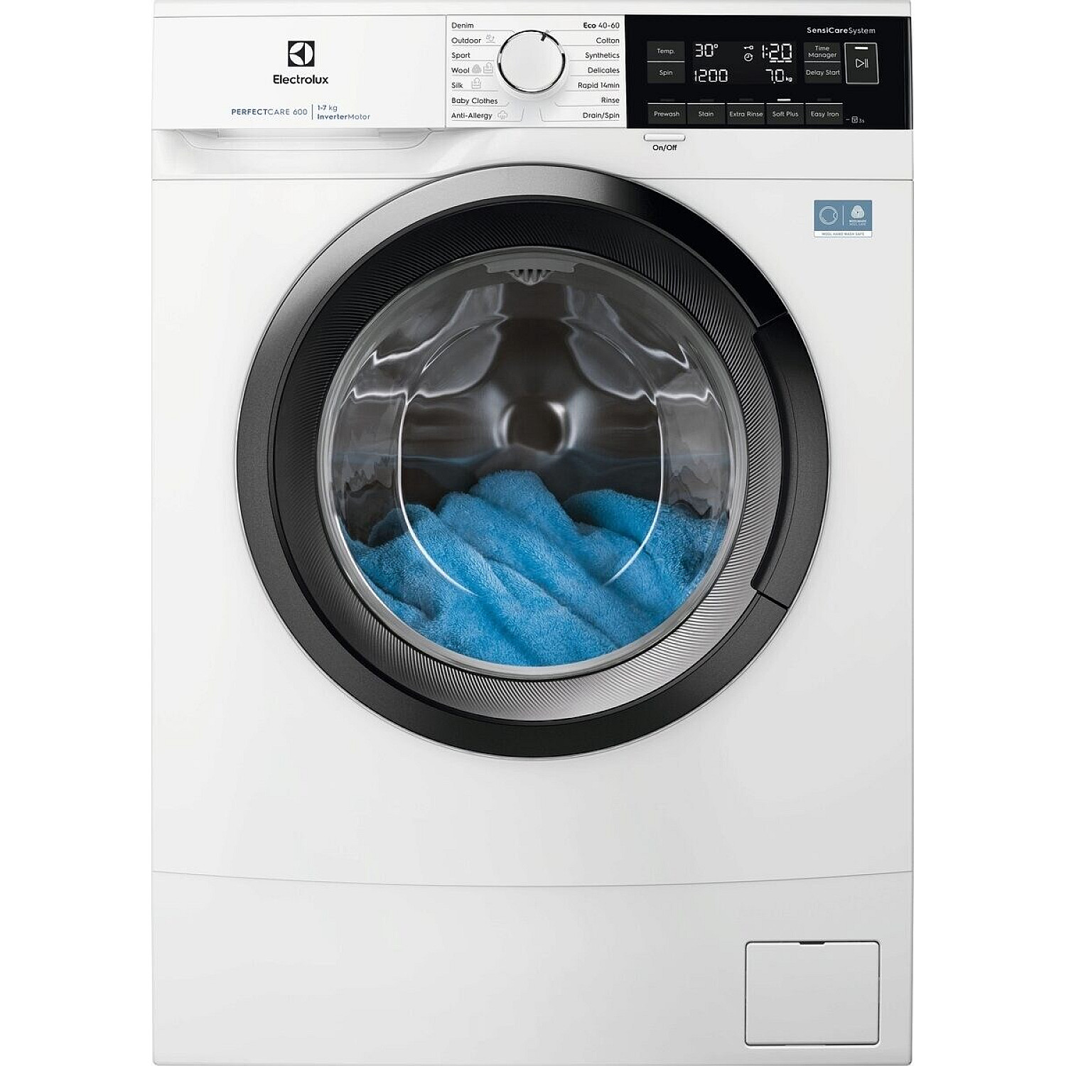Electrolux frontmatad tv&auml;ttmaskin ew6s674w45 - vit, eco invertermotor & &ouml;versv&auml;mning skydd