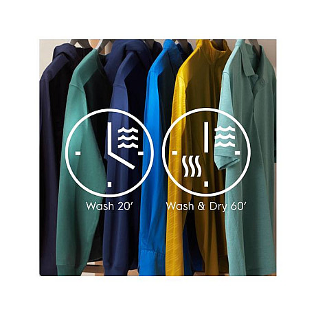 Electrolux - EWT627O96O - Vit, Skonsam klädvård & AI-assist, tvätt 9 kg, tork 6kg