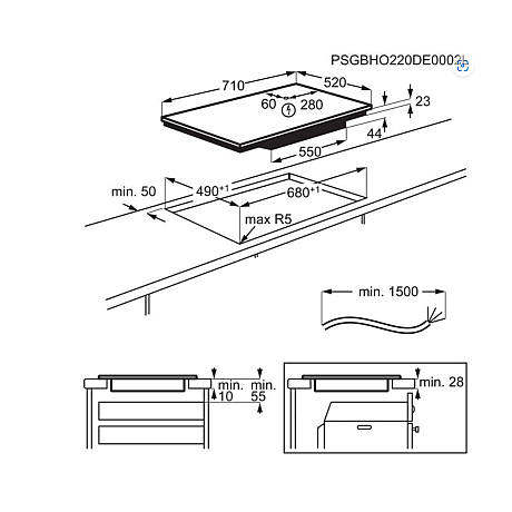 Electrolux - HOB750MF - Bridgefunktion