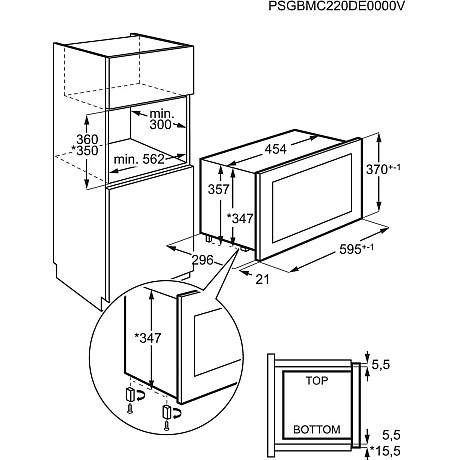 Electrolux - KMFD172NB - Inbyggnadsmikro med LED display