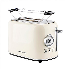 Brödrost Emerio - TO-133281.1 - Creme Retro, med Upptiningsfunktion