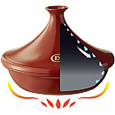 Emile Henry gryta Tagine Flame 27 cm, röd