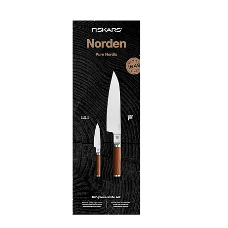 Fiskars - Norden knivset stor kockkniv och grönsakskniv