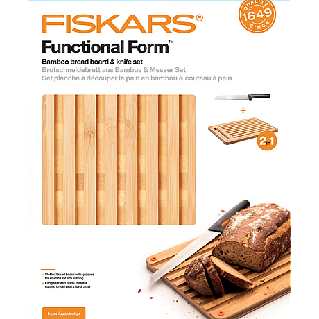 Fiskars - Functional Form brödbräda och knivuppsättning